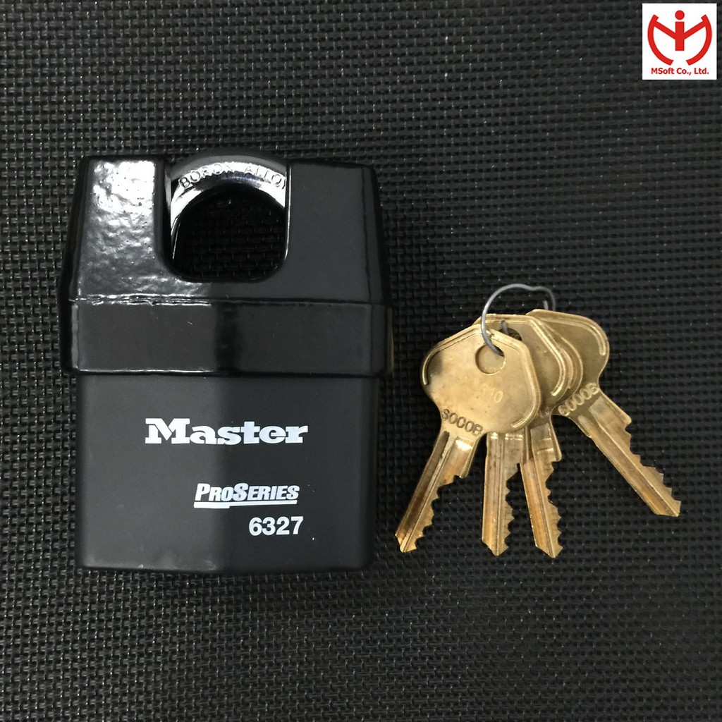 [Hỏa tốc HCM] Ổ khóa thép chống cắt Master Lock 6327 4KEY thân rộng 67mm dòng ProSeries - MSOFT