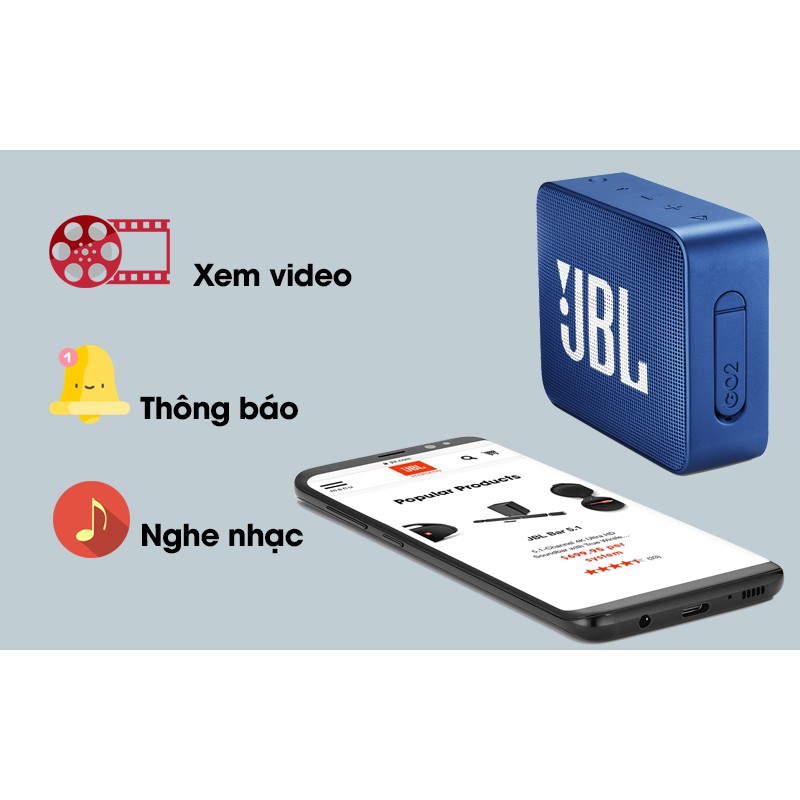 [Mã 267ELSALE hoàn 7% đơn 300K] Loa Bluetooth JBL Go 2 - Chống Nước IPX7