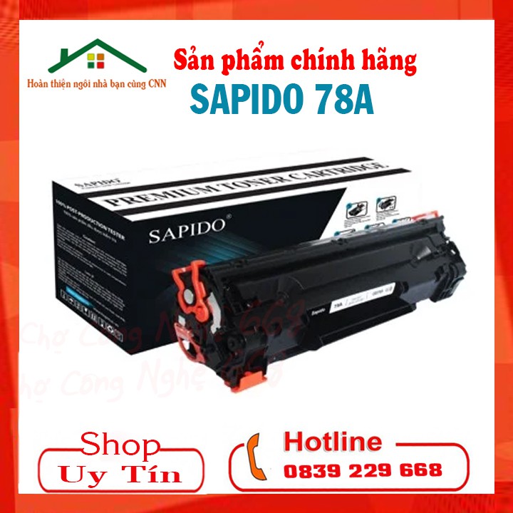 Hộp Mực In Sapido 78A (CE278A) Cho Máy In HP 1536dnf, HP P1566, HP P1530, HP P1606 - Hàng Chính Hãng