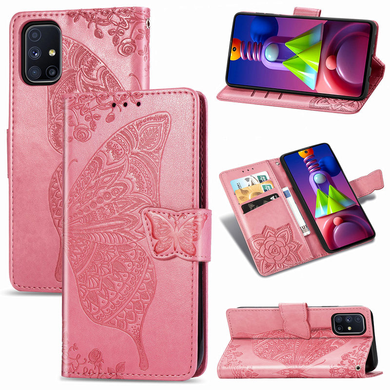 Bao Da Dập Nổi Hình Bướm 3d Cho Samsung Galaxy M51 M31S M31 M21 M11