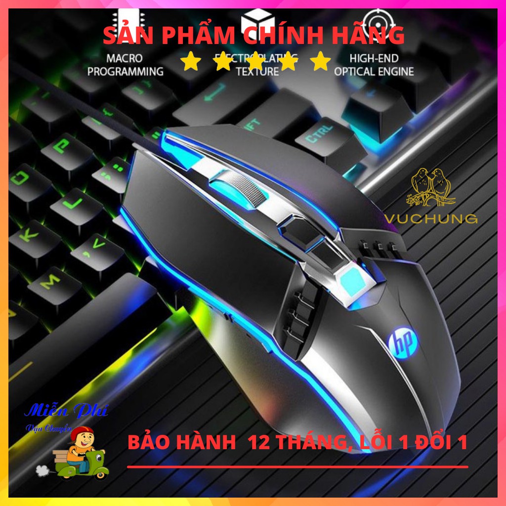 Chuột HP M270, Chuột Máy Tính HP Chính Hãng, dùng Chơi Game và Văn Phòng, 4 Chế Độ DPI 800 đến 2400, LED 4 Màu Tuyệt Đẹp