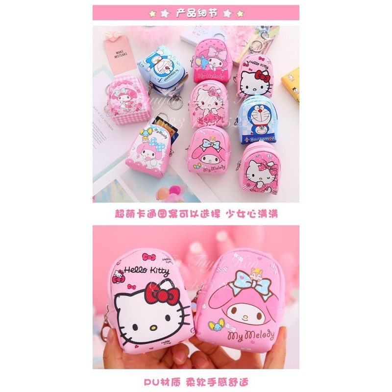 Móc khóa - túi ví HELLO KITTY DOREMON DORAEMON