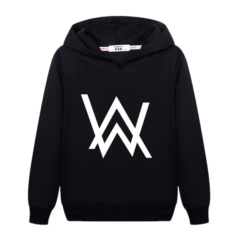 Áo khoác hoodie tay dài in chữ Alan Walker cho bé trai 2022