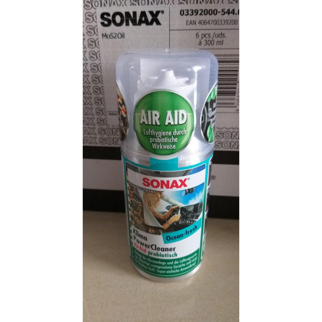 Khử mùi, diệt nấm mốc dàn lạnh ô tô thế hệ mới - Sonax a/c cleaner Air Aid (1 chai)