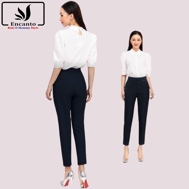 Quần tây nữ dáng baggy ống đứng vải cao cấp chống nhăn phù hợp đi làm đi học Encanto