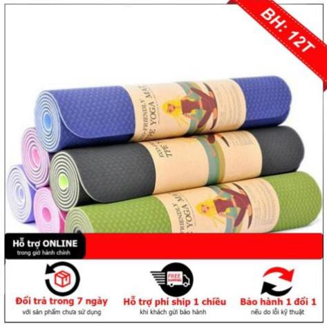 THẢM TẬP YOGA TPE 2 LỚP DÀY 6MM