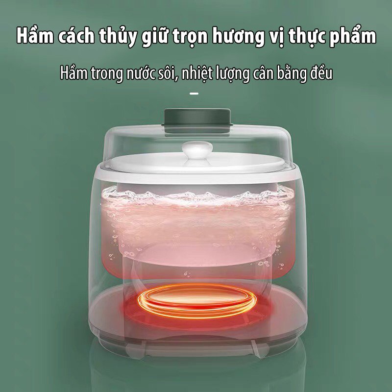 Nồi Chưng Yến Nồi Nấu Cháo Chậm Changhong Cho Bé Ăn Dặm Ninh Hầm Hấp Cách Thủy Đa Năng