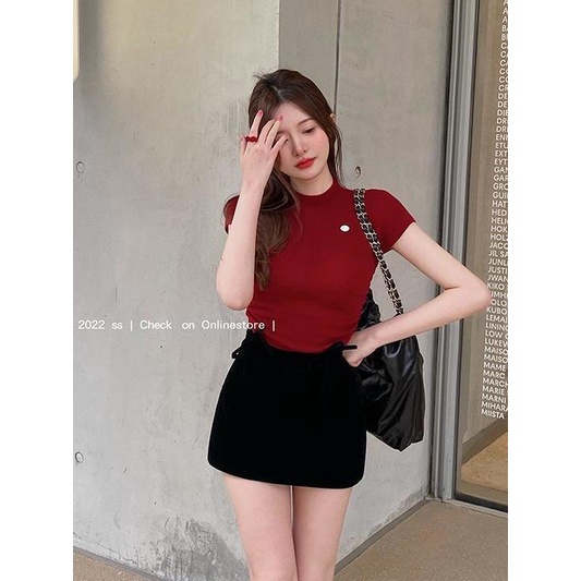 COZOK Áo Thun Tay Ngắn Dáng Ôm Đơn Giản Thời Trang