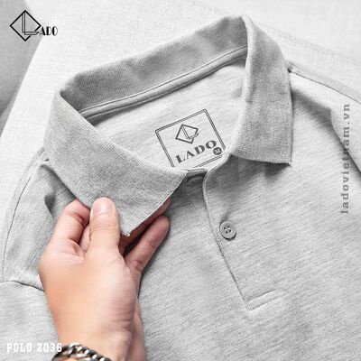 Áo Polo Trơn Màu Muối Tiêu LADO 2036