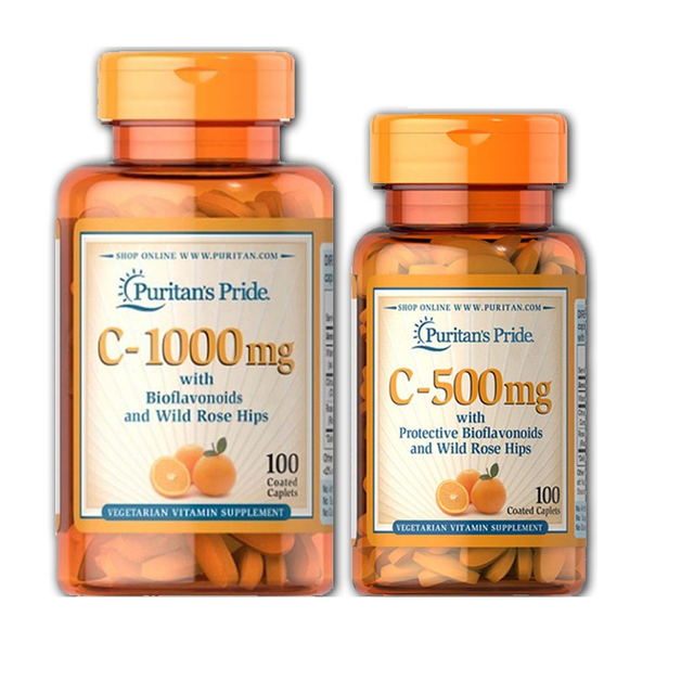 Viên Bổ Sung Vitamin C 500mg - 1000mg Puritan's Pride 100 viên