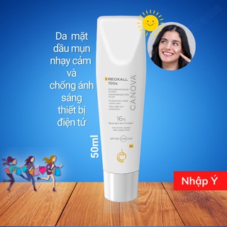 Kem chống nắng cho Da Mặt nhạy cảm kích ứng CANOVA FLUID ngừa ánh sáng Xanh từ thiết bị điện tử chống lão hóa