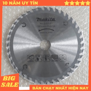 Lưỡi cưa gỗ d180mm 40 răng chính hãng