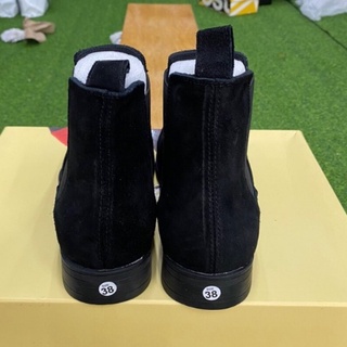 Giày chelsea boot da lộn đen cao cấp
