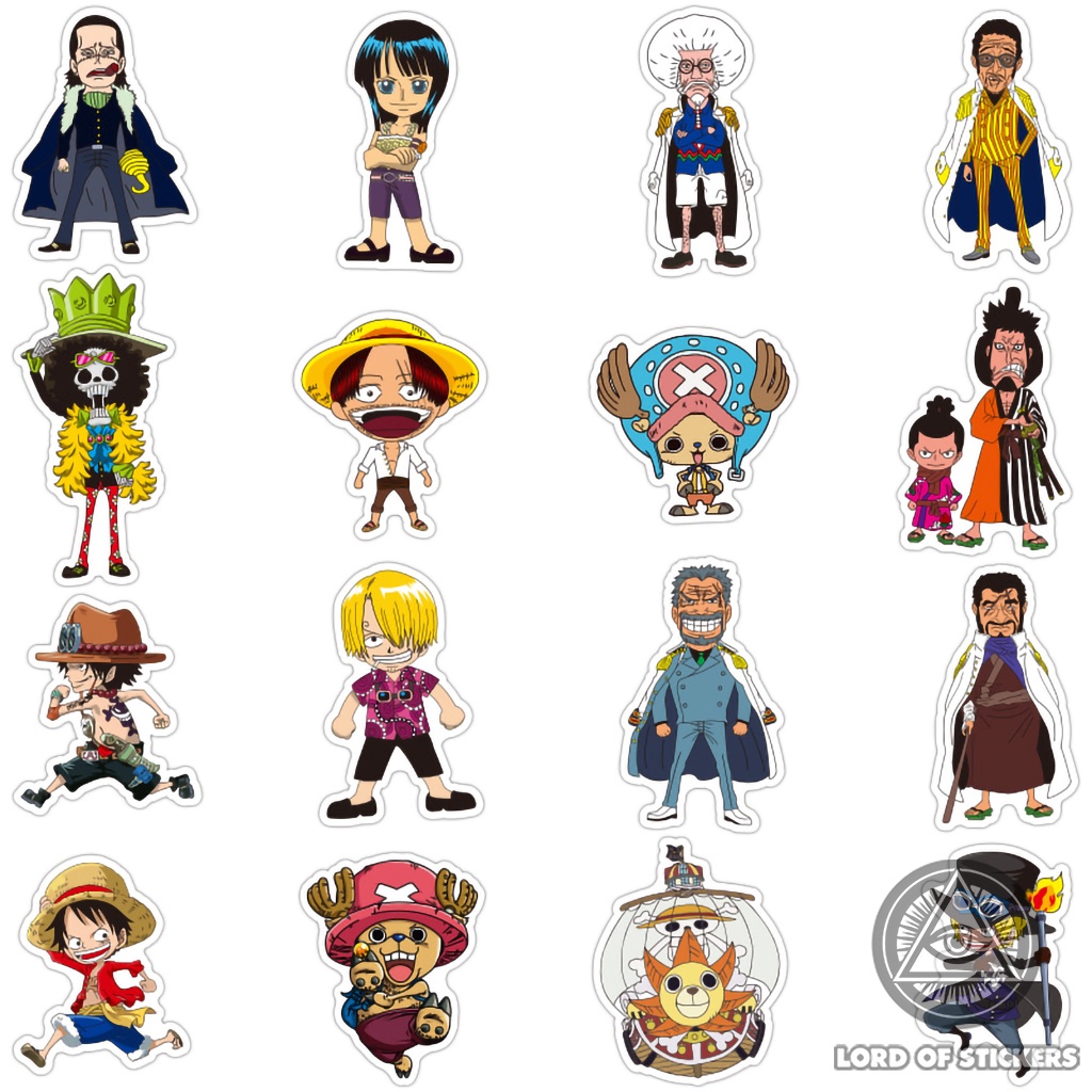 Set 48 Hình Dán One Piece Sticker Anime Manga Đảo Hải Tặc Chống Thấm Nước Dán Mũ Nón Bảo Hiểm, Laptop, Điện Thoại, Sổ