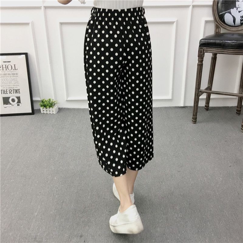 [Baywellfashion]Quần ống rộng kẻ sọc xẻ tà thanh lịch cho nữ | BigBuy360 - bigbuy360.vn