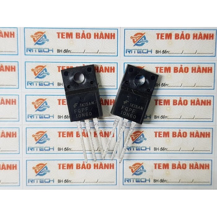 Combo 5 con FQPF10N60C, FQPF10N60, 10N60, TO220F N MOSFET 10A 600V