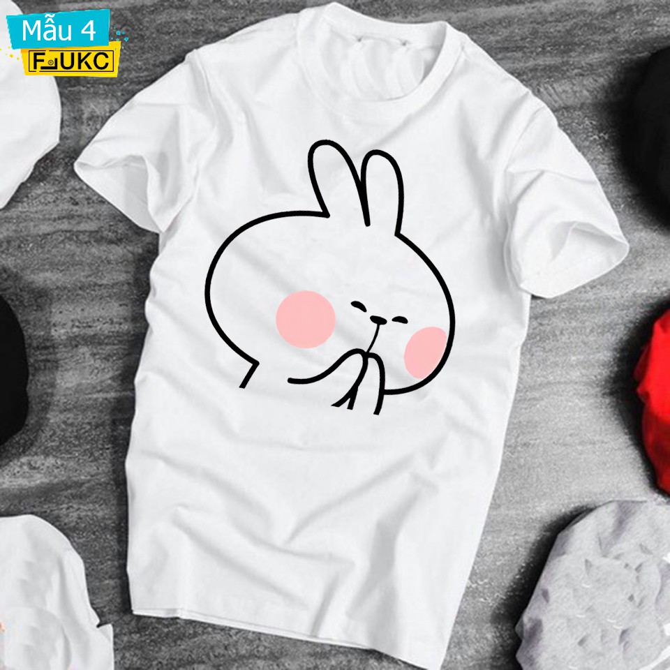 Áo Thun Cặp/Đôi Tình Nhân Siêu Cute Với Biểu Cảm Của Spoiled Rabbit Giá Sốc F709L2