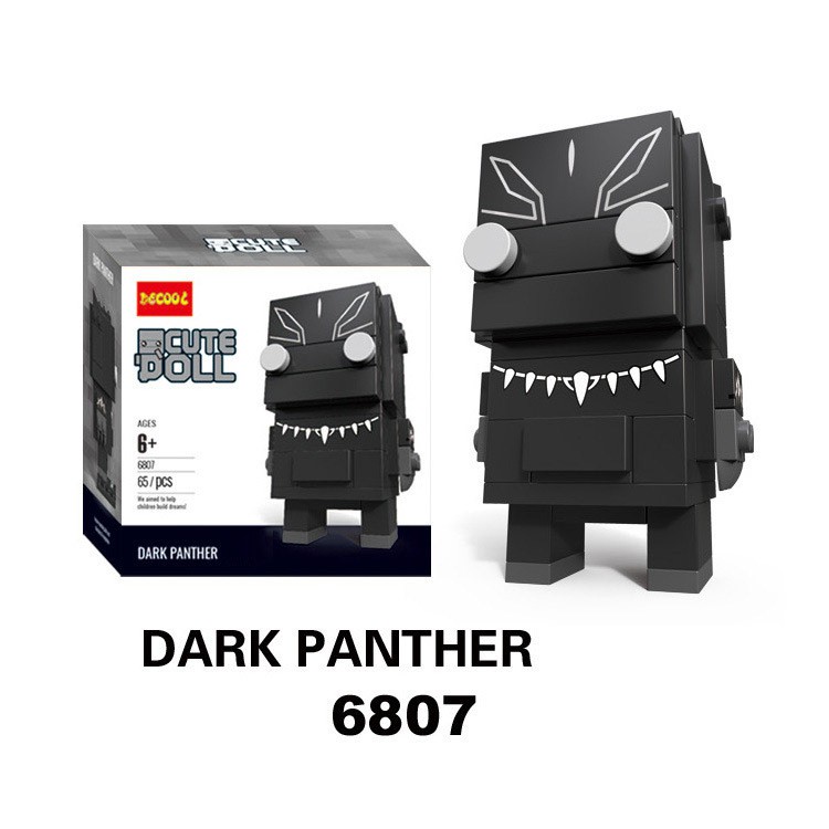 DECOOL 6801-6808 Brick Headz các siêu anh hùng - Đồ chơi Lắp ghép Mini Minifigures Batman Iron Man BrickHeadz