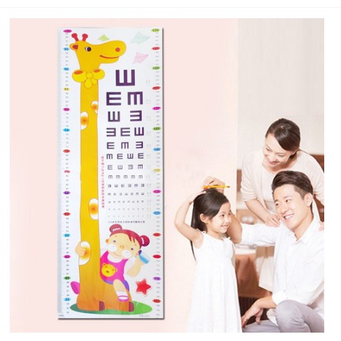 THƯỚC Decal DÁN TƯỜNG ĐO CHIỀU CAO CHO BÉ-HÌNH NGHỘ NGHĨNH ĐÁNG YÊU