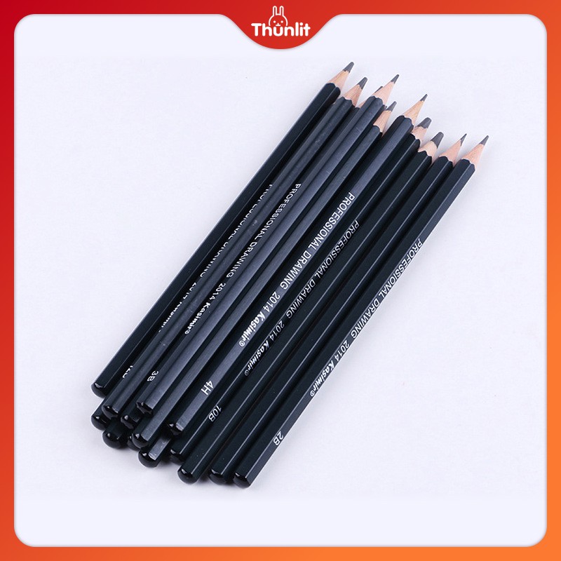 Bộ 14 bút chì Thunlit bằng gỗ dùng để phác thảo nghệ thuật cho học sinh