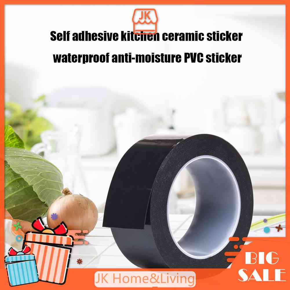 Băng Keo Dán Viền Nhà Bếp Màu Đen Chống Thấm Nước Chống Bám Bẩn Tiện Dụng