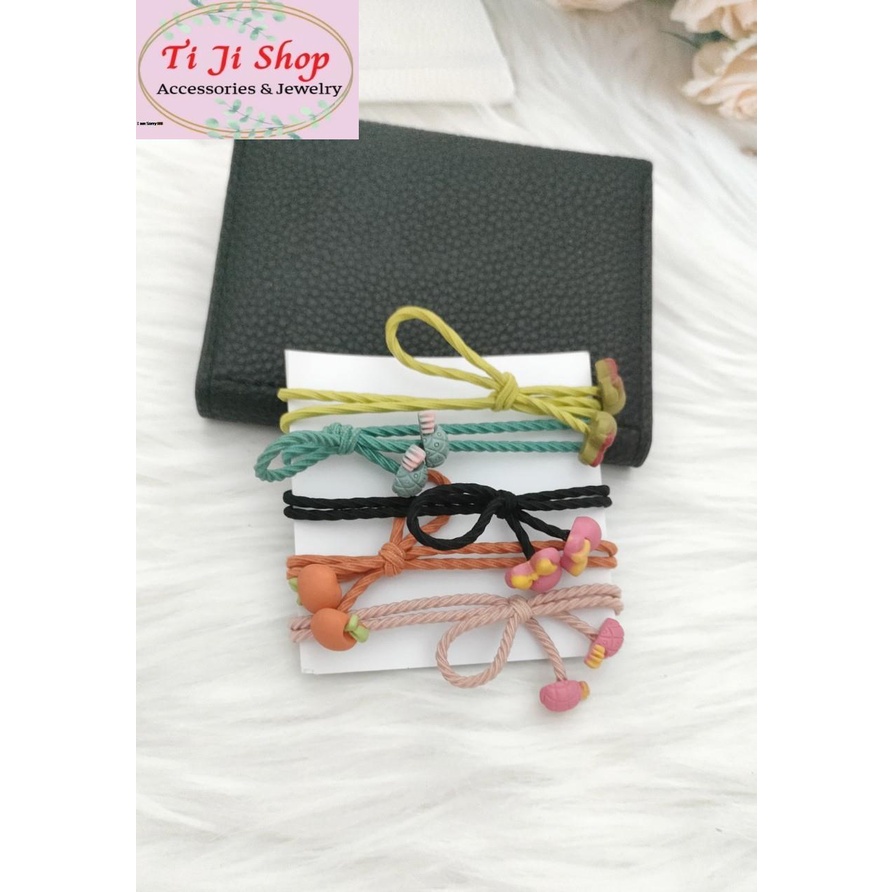 Dây Cột Tóc Đính Nơ Và Hình Động Vật Đáng Yêu, Xinh  Cho Nữ