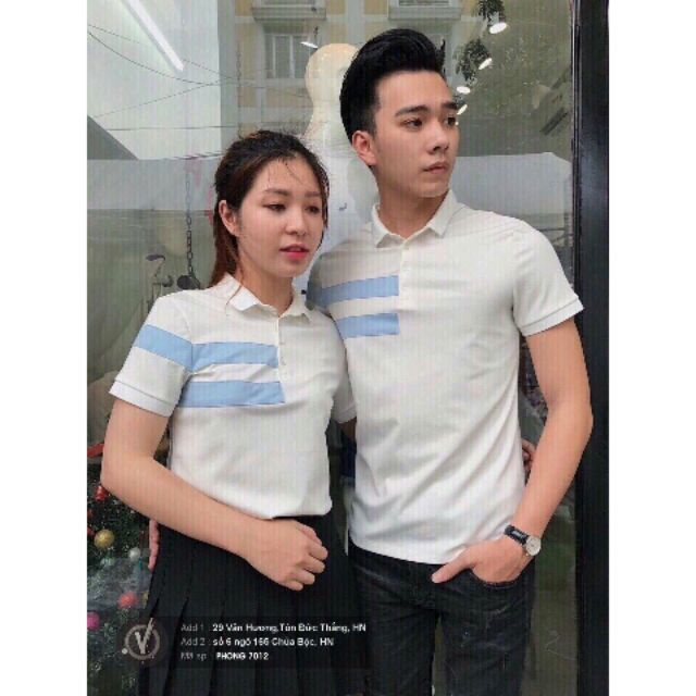 Áo Đôi Cổ Trụ Couple