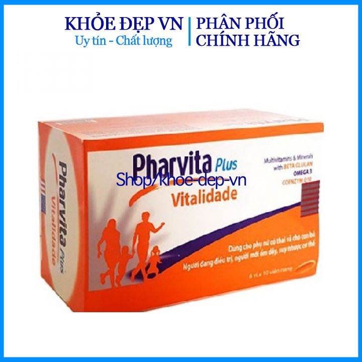 PHARVITA PLUS bổ sung Vitamin, Khoáng chất cần thiết cho cơ thể - Hộp 60v | Thế Giới Skin Care