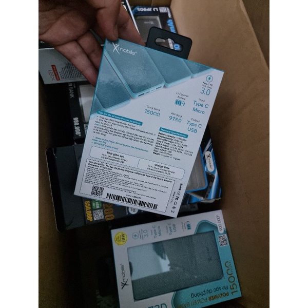 Pin sạc dự phòng Polymer 15000mAh Type C PD QC3.0 Xmobile PowerBox P72D Fulbox