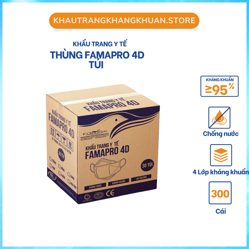 - Thùng khẩu trang trắng, màu Giá SỈ - Khẩu Trang K94 (1 thùng 300 cái)