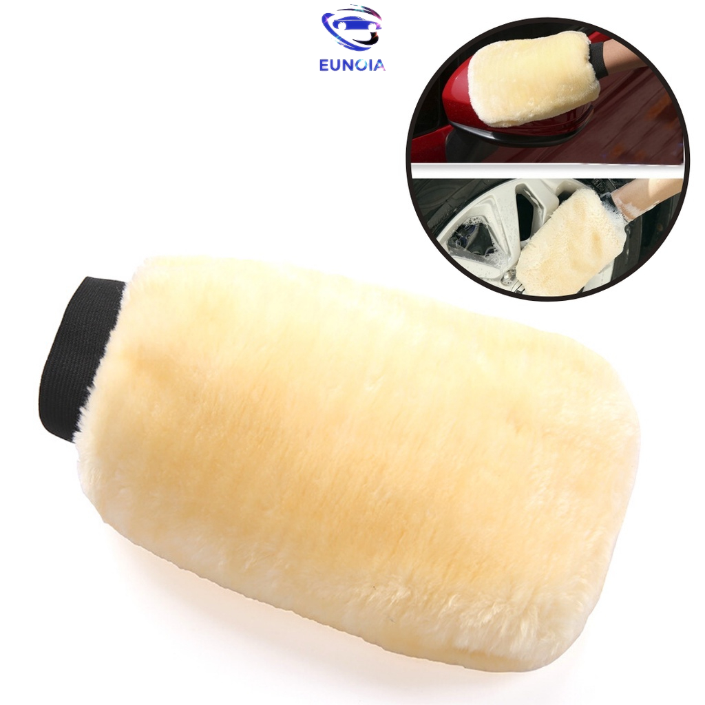 Găng tay da cừu rửa xe ô tô 2 mặt ,rửa bếp vệ sinh nhà cửa đa năng kích thước 24*16cm