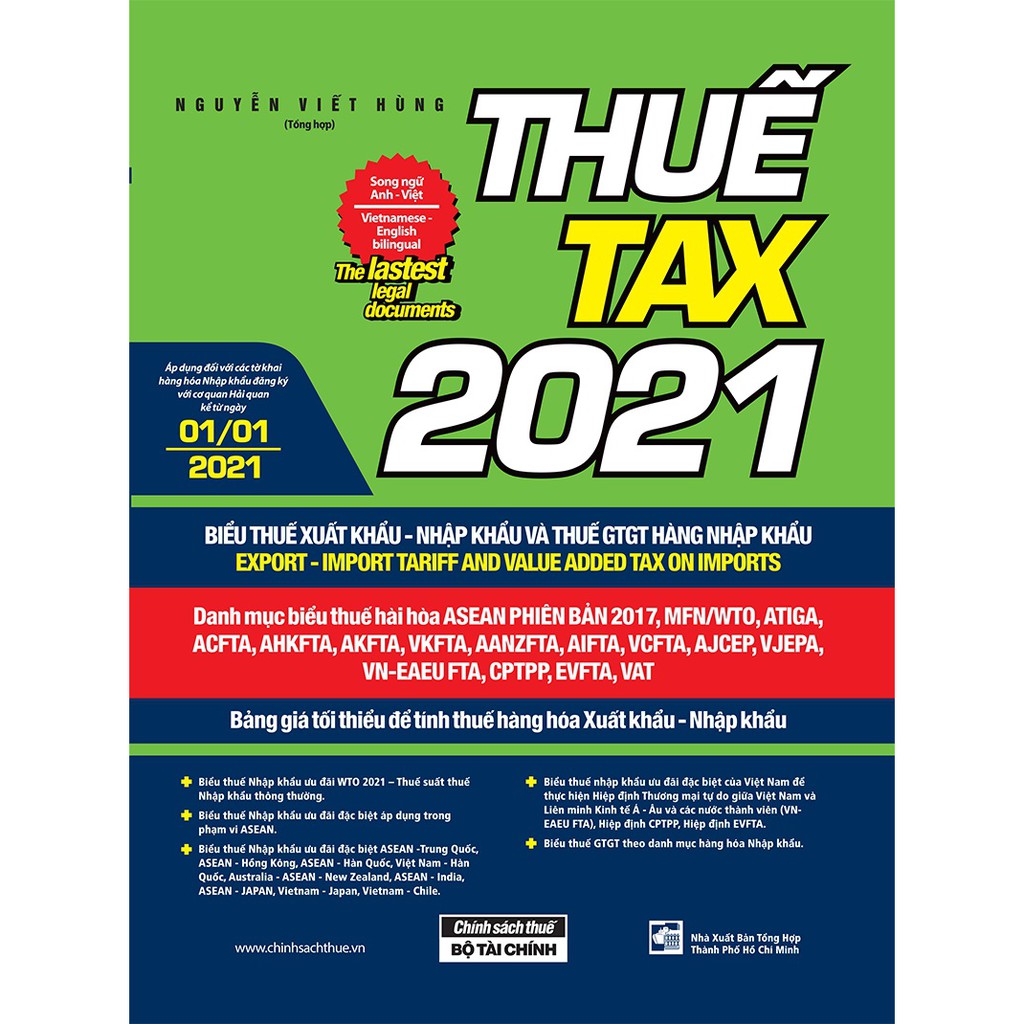 Sách - Thuế TAX 2021 - Biểu Thuế Xuất Khẩu - Nhập Khẩu Và Thuế GTGT Hàng Nhập Khẩu (Song Ngữ Anh - Việt)