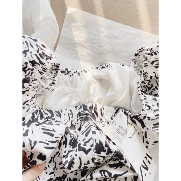 VÁY TRỄ VAI HỌA TIẾT HOA ĐÁ CHO NỮ