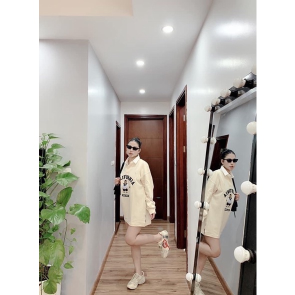 ÁO NỈ BÔNG GẤU CỔ POLO