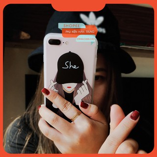 Ốp hình nam/nữ mũ She - Heart sign