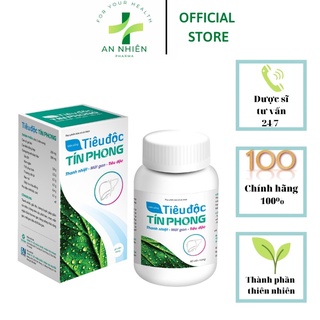 VIÊN UỐNG TIÊU ĐỘC TÍN PHONG - thanh nhiệt mát gan giải độc  lọ 60 viên