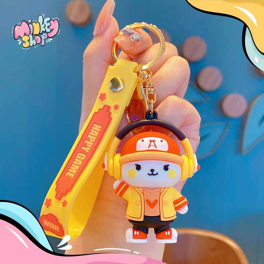 Móc Khoá Gấu HipHop Dễ Thương Đáng Yêu Phụ Kiện Túi Xách, Balo, Cặp Xách Cute 02MKG-MInkey