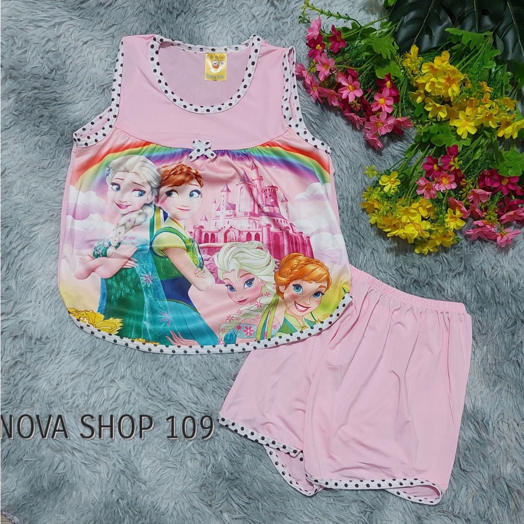 Bộ quần áo bé gái, đồ bộ côgn chúa elsa cho bé gái 1-3 tuổi, đồ bộ thun lạnh bé gái NOVA SHOP109