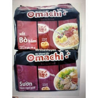 Bịch 5 gói Mỳ omachi sườn hầm.bò hầm.lẩu tôm chua cay gói 80g