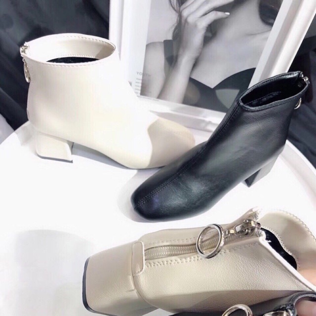 ☘️ FULLBOX SẴN HÀNG Boots cổ ngắn gót vuông 5cm