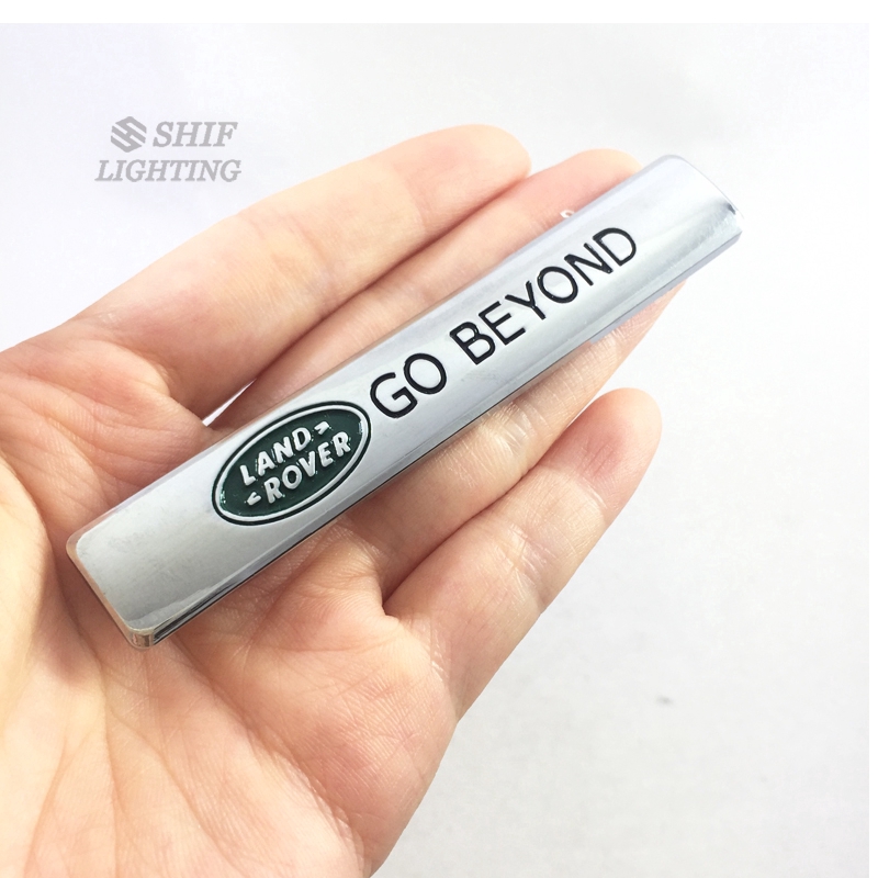 FENDER 1 Miếng Dán Logo Chữ GO BEYOND Bằng Kim Loại Trang Trí Cho Xe Hơi LAND ROVER RANGE ROVER