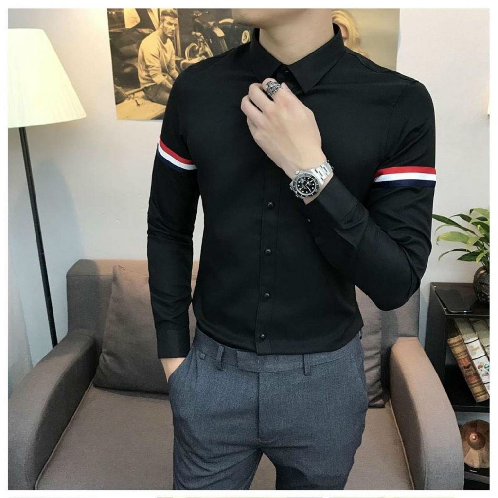 Áo Sơ Mi Nam Phối Kẻ Tay Vải Mềm Cao Cấp Hàng VNXK | BigBuy360 - bigbuy360.vn