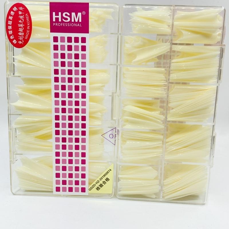 Móng tip móng up phom nhọn bầu nhọn dài HSM đủ size hộp 500 cái