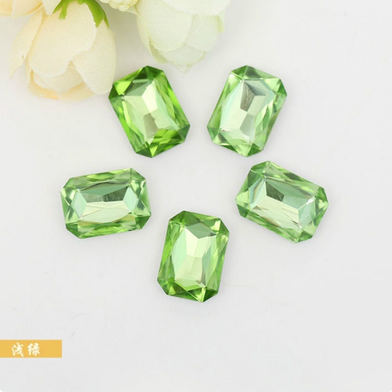 Set 50 Viên Đá Pha Lê Hình Bát Giác 6x8mm Dùng Làm Đồ Trang Sức Thủ Công Đẹp Mắt