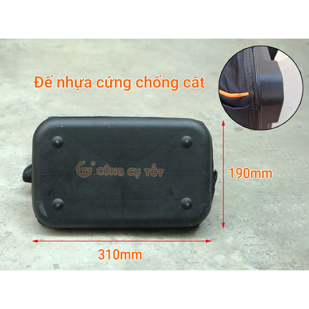 Túi đồ nghề Kapusi vải dù đáy nhựa cứng Nhật Bản