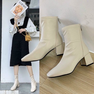 Bốt  da mềm, cổ cao, gót vuông 5cm ( ảnh thật cuối bài)