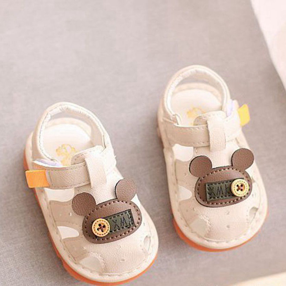 Baby Girl Shoes with Sound Kids Soft Rubber Band Cute Sandals