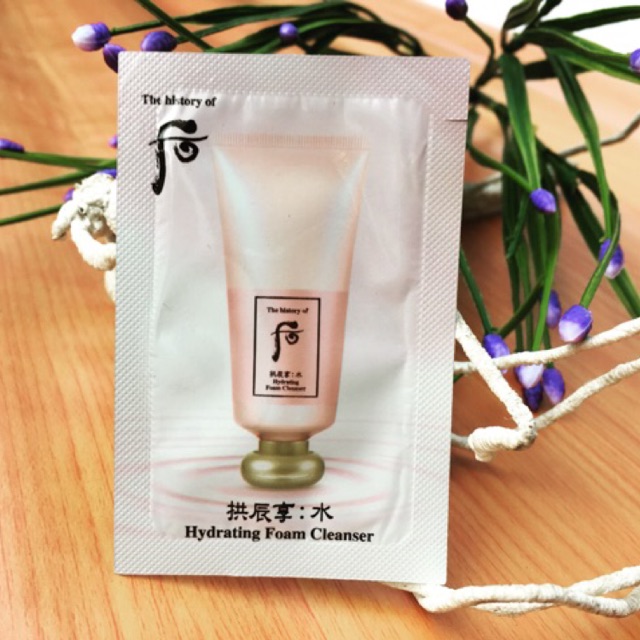 Set 10 Sữa rửa mặt thải độc da Whoo hồng mini