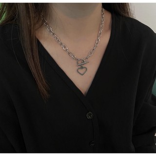 Vòng cổ trái tim bạc cao cấp