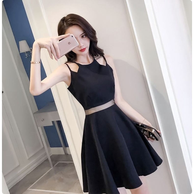 Đầm Hai Dây Ngắn Hở Lưng Phong Cách Hàn Quốc Thời Trang Mùa Hè Mới 2022 Dành Cho Bạn Nữ